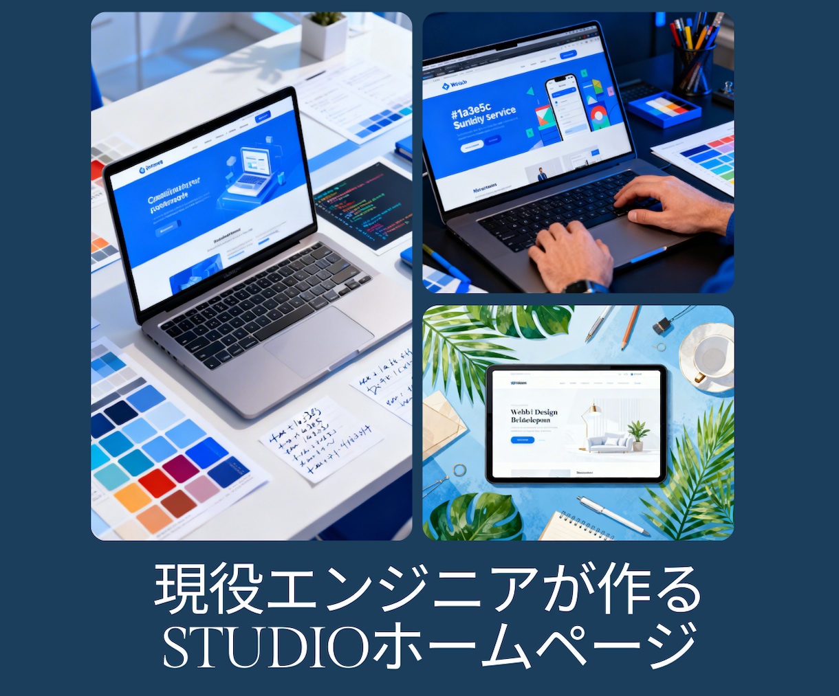 現役エンジニアがStudioで高品質HP制作します 正しい構造でSEOにも強い。納品後の管理のしやすさも追求 イメージ1