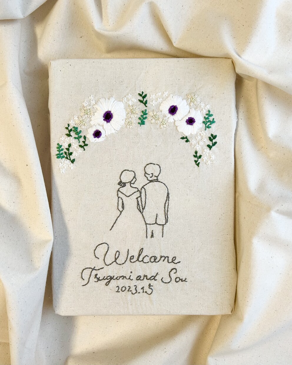 刺繍ウェルカムボード作成します 世界に一つだけのウェルカムボード イメージ2
