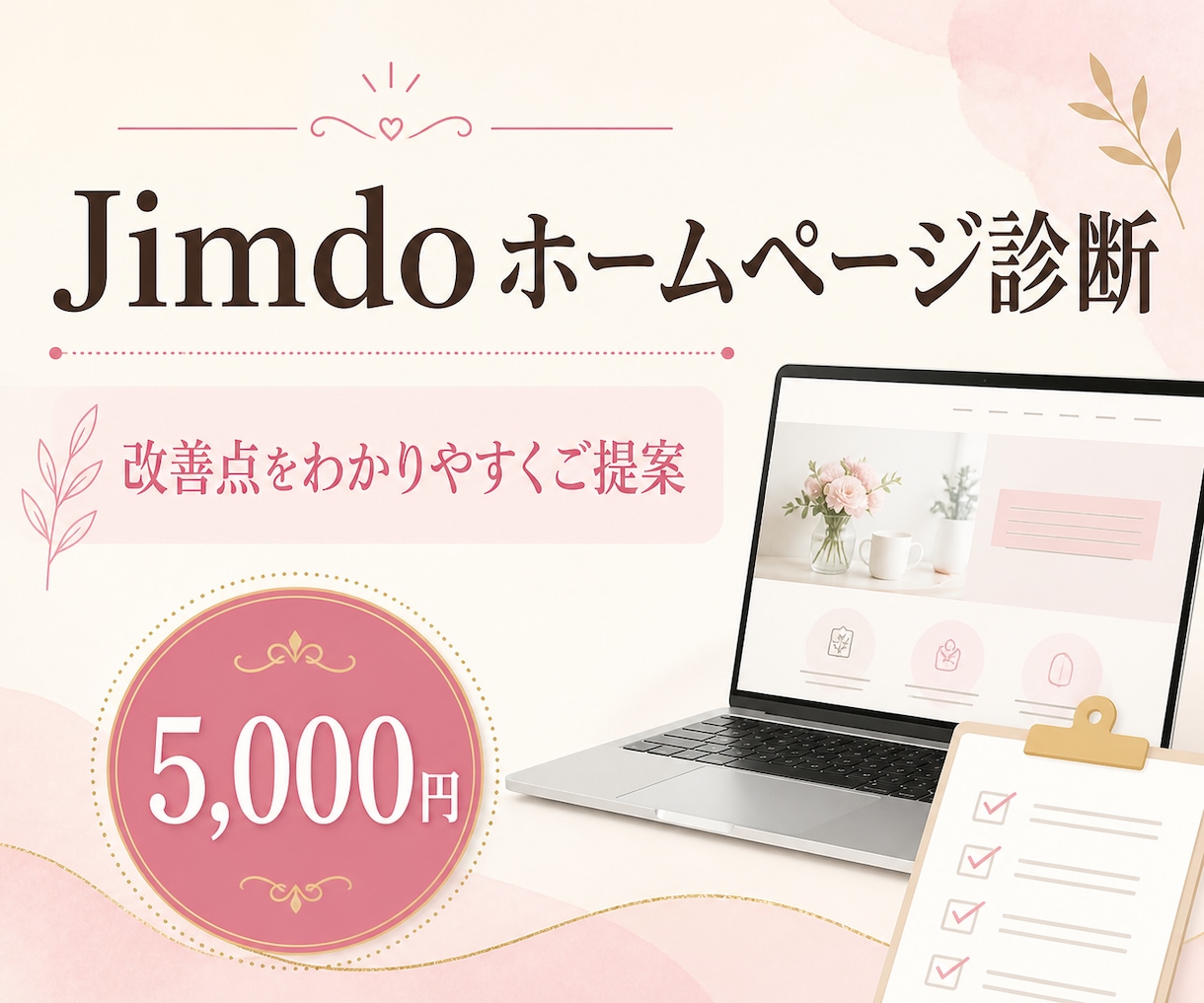 Jimdoホームページを改善診断します 女性起業家向け｜改善点をわかりやすくPDF納品 イメージ1