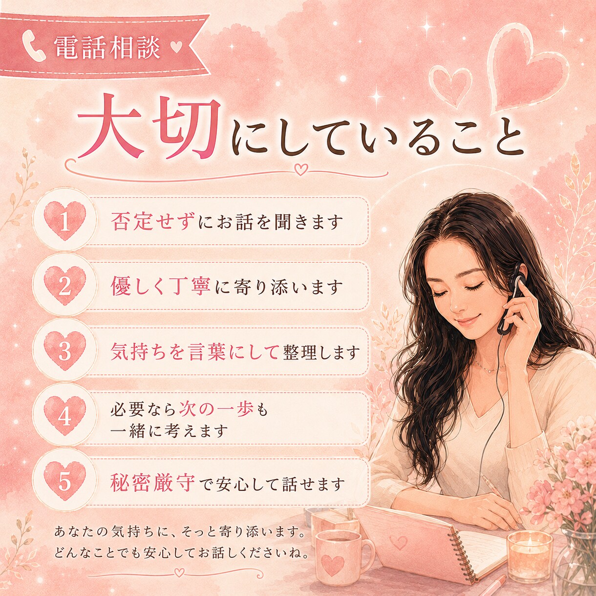 既読未読スルーで苦しい女性の本音を電話で聞きます 今夜も返信待ちで眠れないあなたの心を本音で一緒に守ります イメージ5