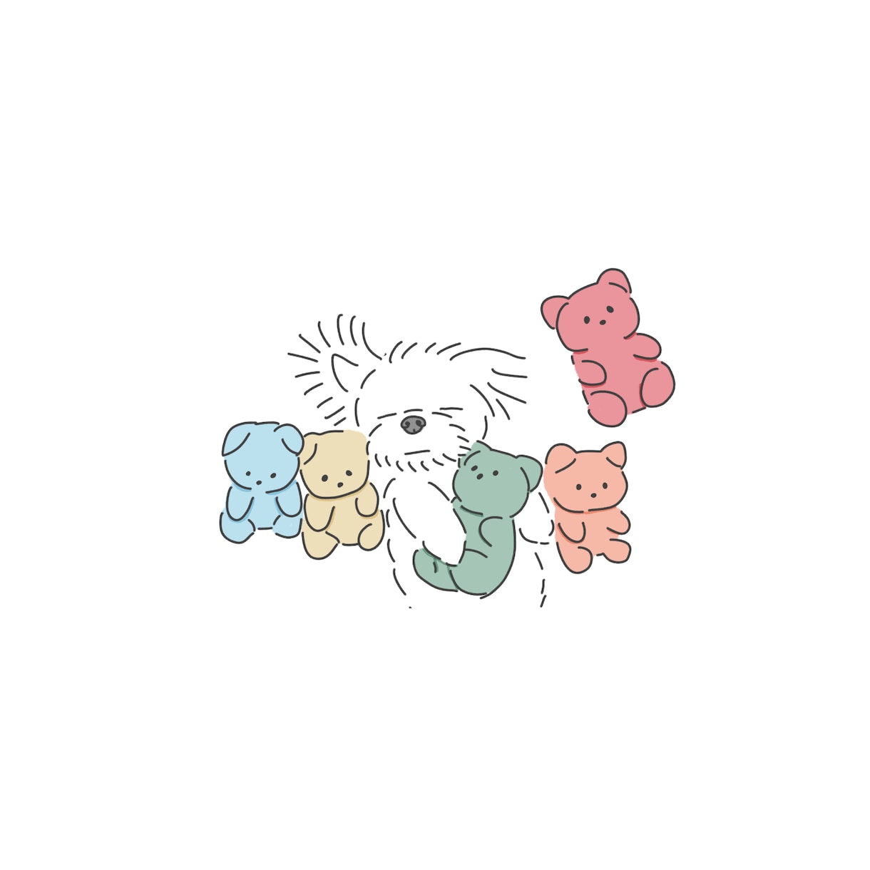 お写真からシンプルな線画ペットイラスト描きます 大切なペットをイラストにします！即日-5日のスピード対応 イメージ1