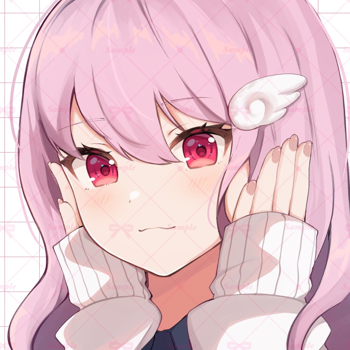 商用無料！SNS映え可愛いイラスト制作します 女性歌い手さん必見！アイドルっぽいイラスト制作します！ イメージ4