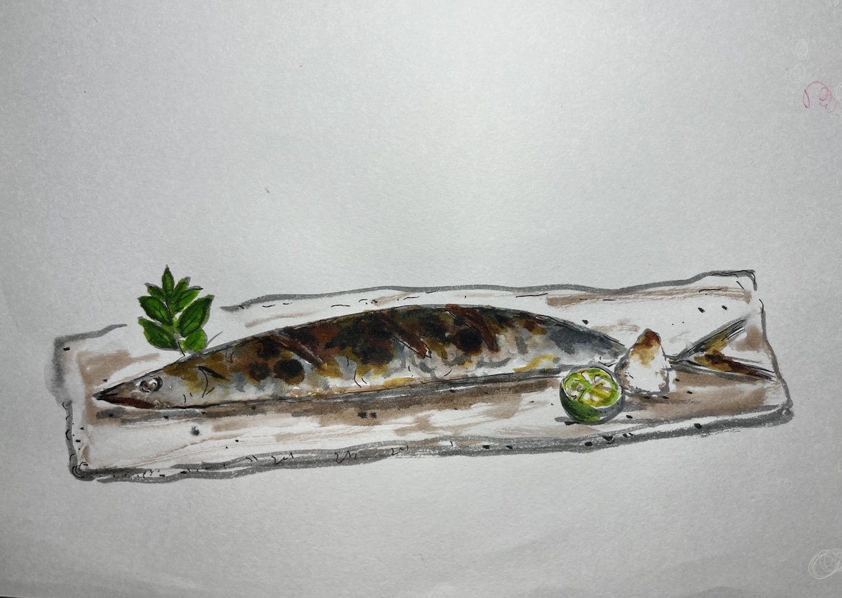 しずる感あふれる食べ物イラスト描きます お店の看板メニューを素敵な筆文字&筆イラストでいい感じに♫ イメージ1