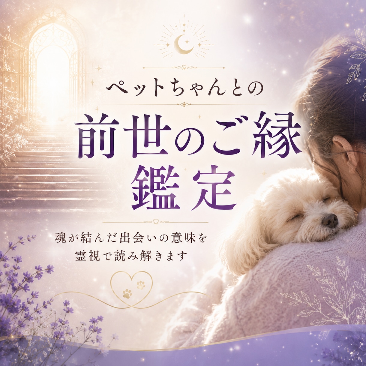 霊視でペットとの前世から続く魂のご縁を読み解きます 魂が結んだご縁と今世で巡り会った意味心を込めてお伝えします。 イメージ1