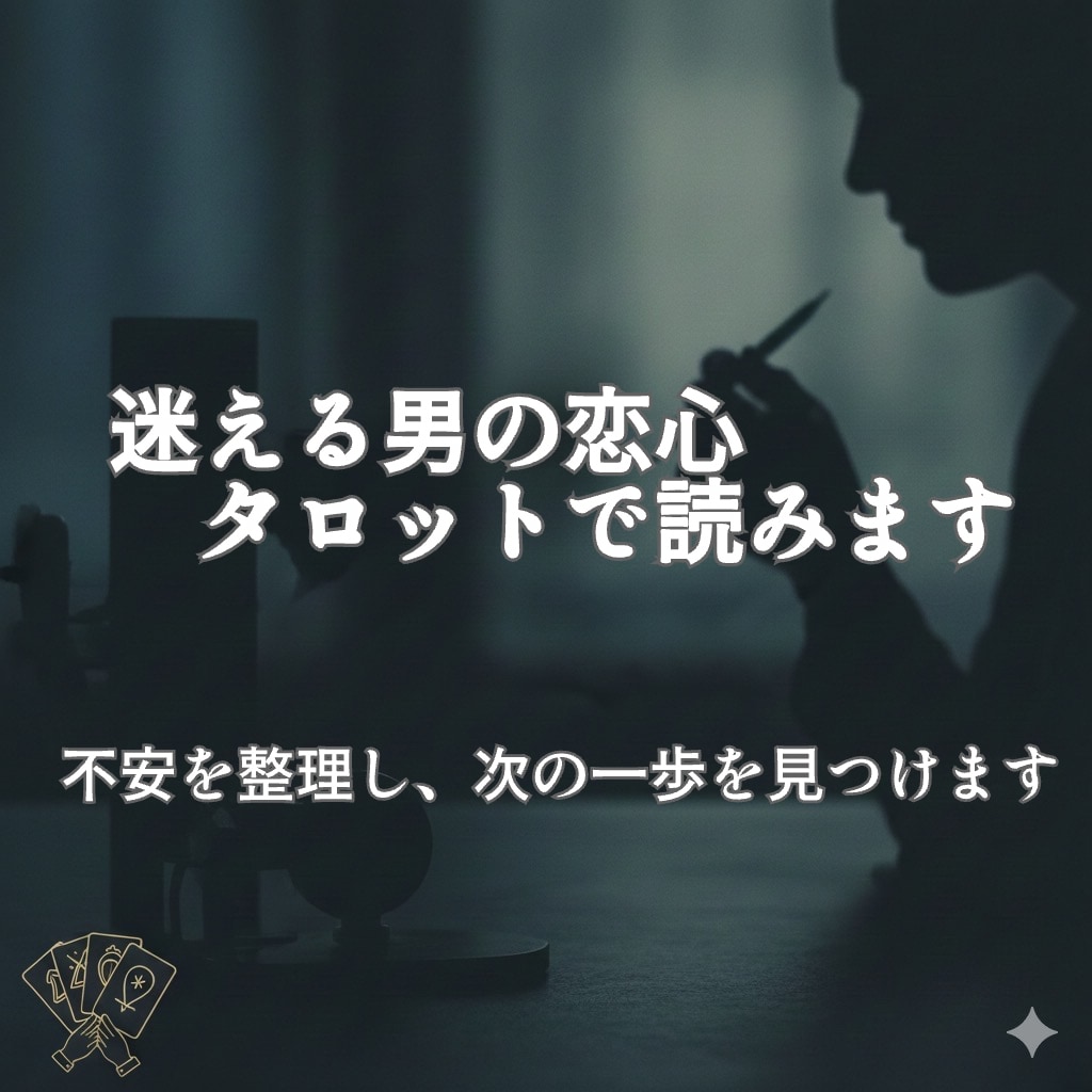 男性限定｜迷う恋をタロットで読み解きます 行動の指針や心の整理まで丁寧にサポート イメージ1