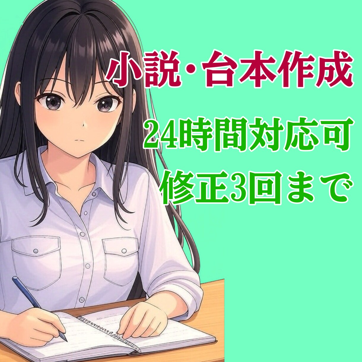 24時間対応可能！小説、台本書きます 3回まで修正可能！24時間対応可能！即日対応！ イメージ1