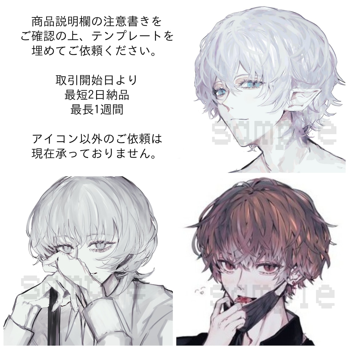 最短翌日納品でアイコン依頼承ります 貴方だけの大切なアイコンをお描きします イメージ2