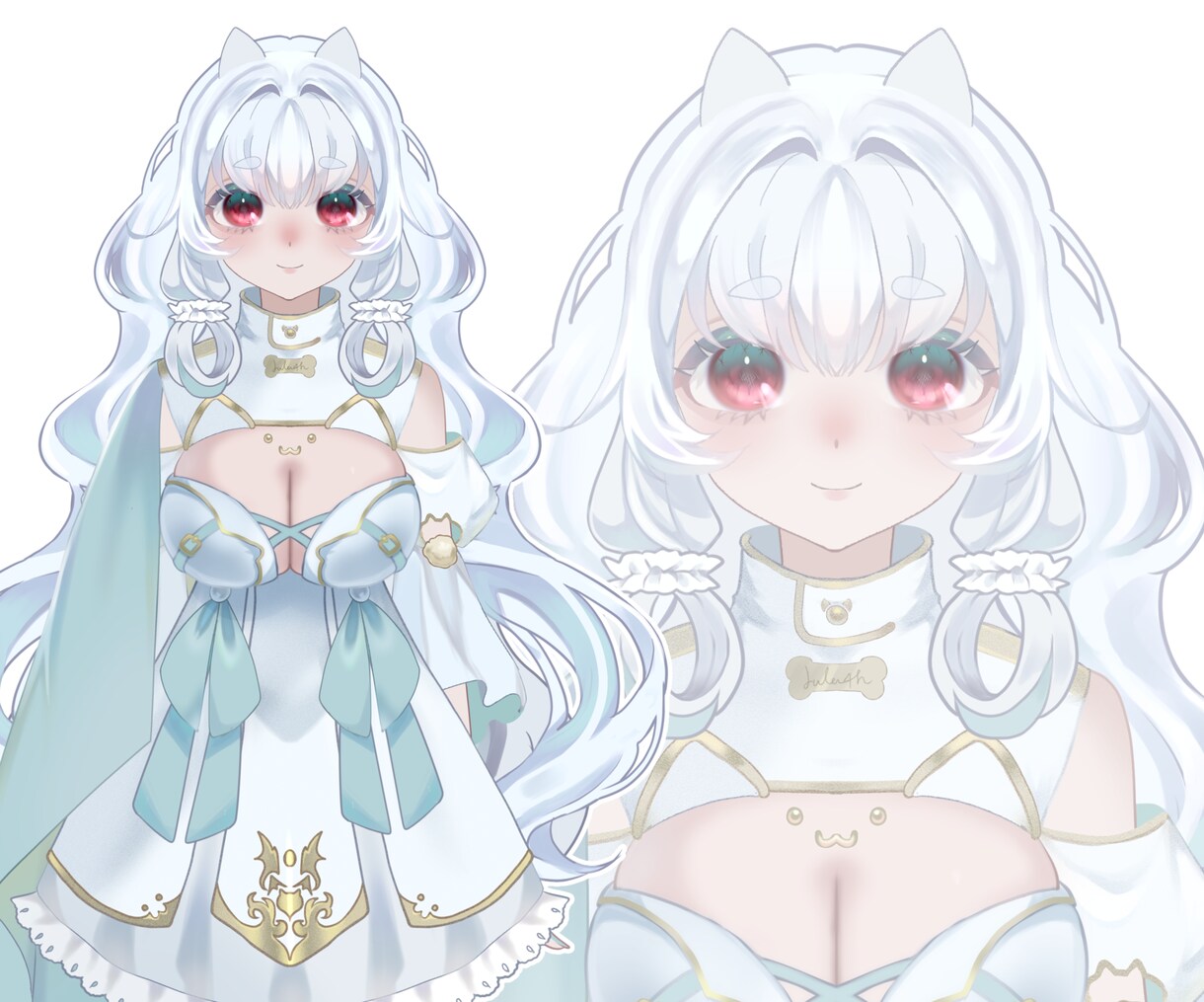 LIVE2D用パーツ分けイラストを作成します 美しい瞳や特別なデザインで、あなたの理想の姿をお手伝いします イメージ2