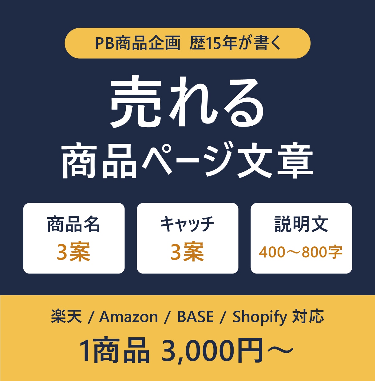 元PB商品企画担当がEC商品ページの文章を書きます 楽天/Amazon/BASE/Shopify対応 イメージ1