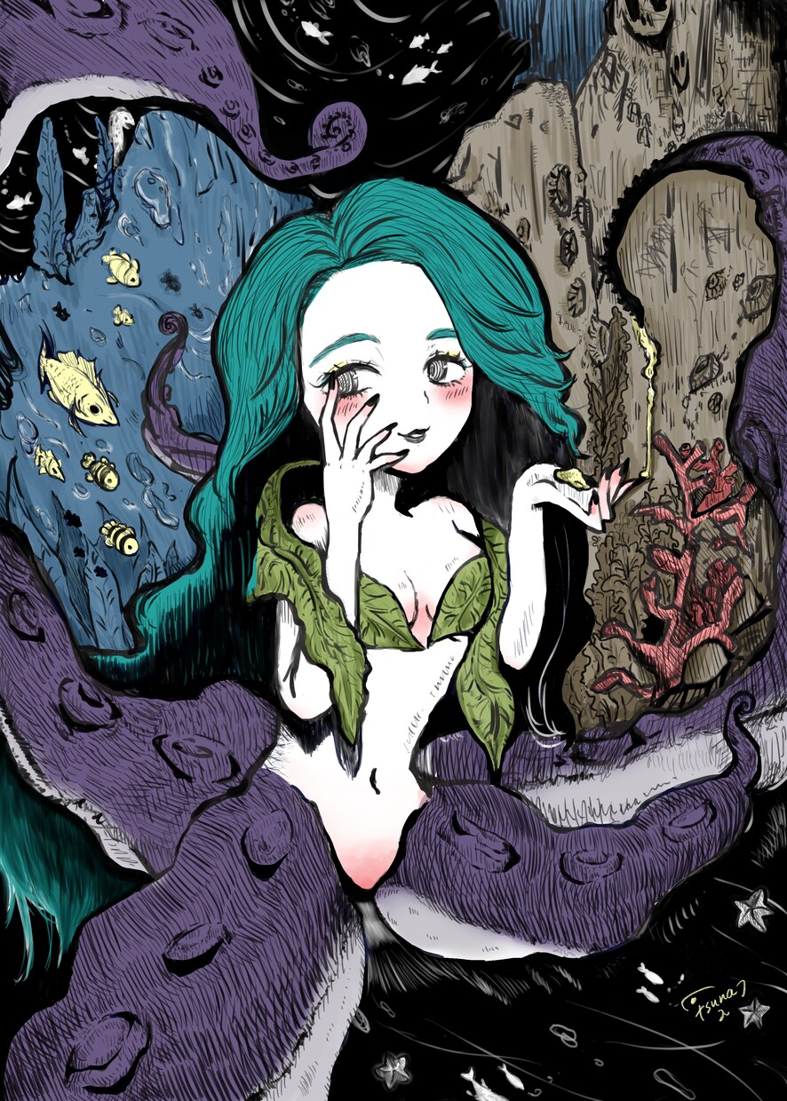 モチーフのある女の子のイラスト描きます SNSアイコンなどにご使用いただけます イメージ2