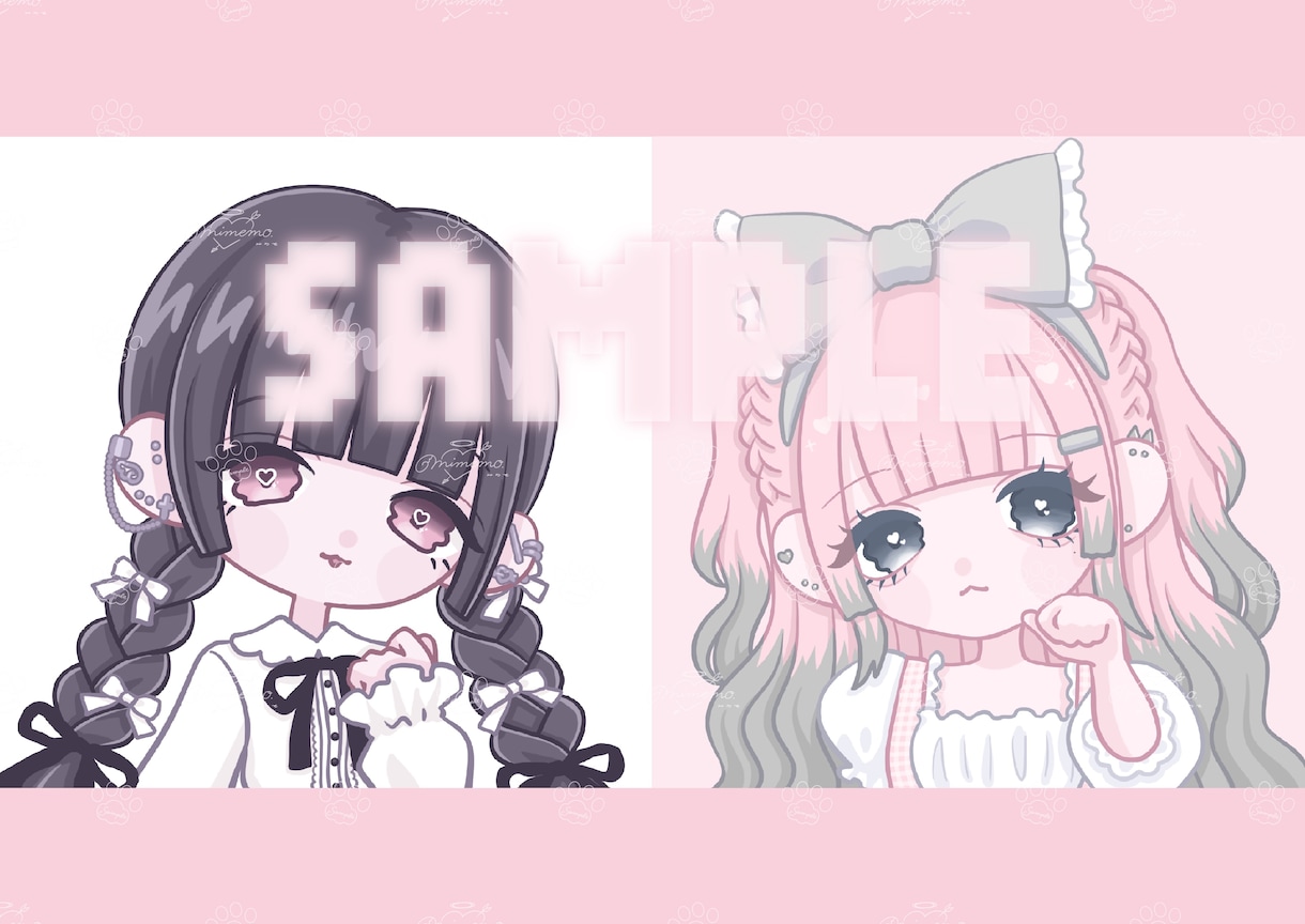 ちんまりかわいいちびキャラ制作します ゆるくて使いやすい♡グッズやスタンプなどに♩*゜ イメージ2