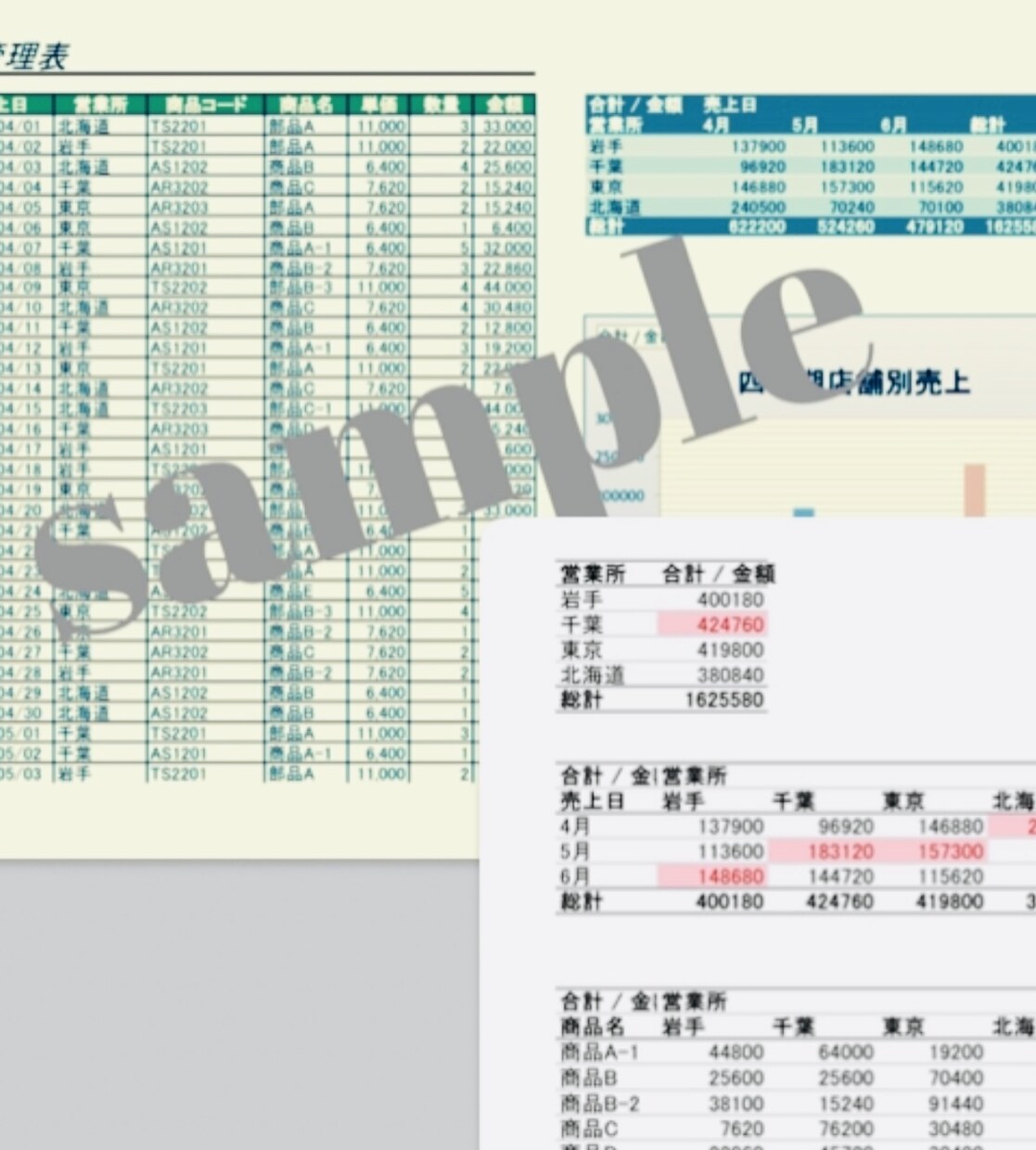 Excel手伝います データ集計/整理/グラフで見やすいシートをお作りします！ イメージ3