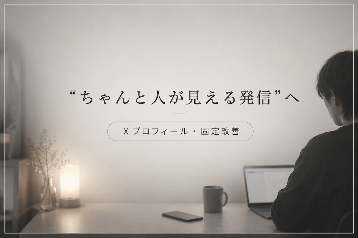 共感されるXプロフィールを作ります “ちゃんと人が見える発信”を整えます イメージ1