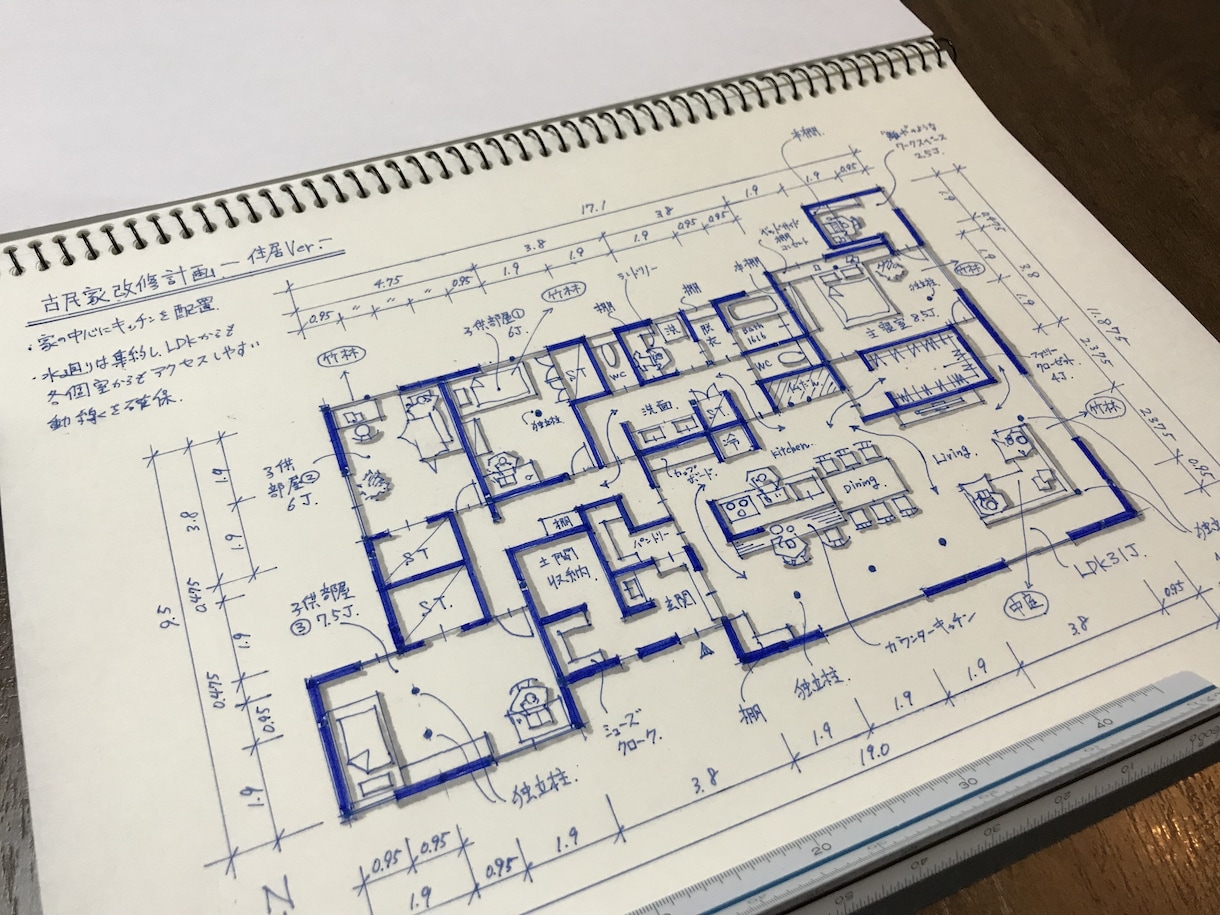 一級建築士が戸建住宅の手描きプランを提案作成します やさしい手書きスケッチで間取りとコンセプトをご提案！ イメージ6