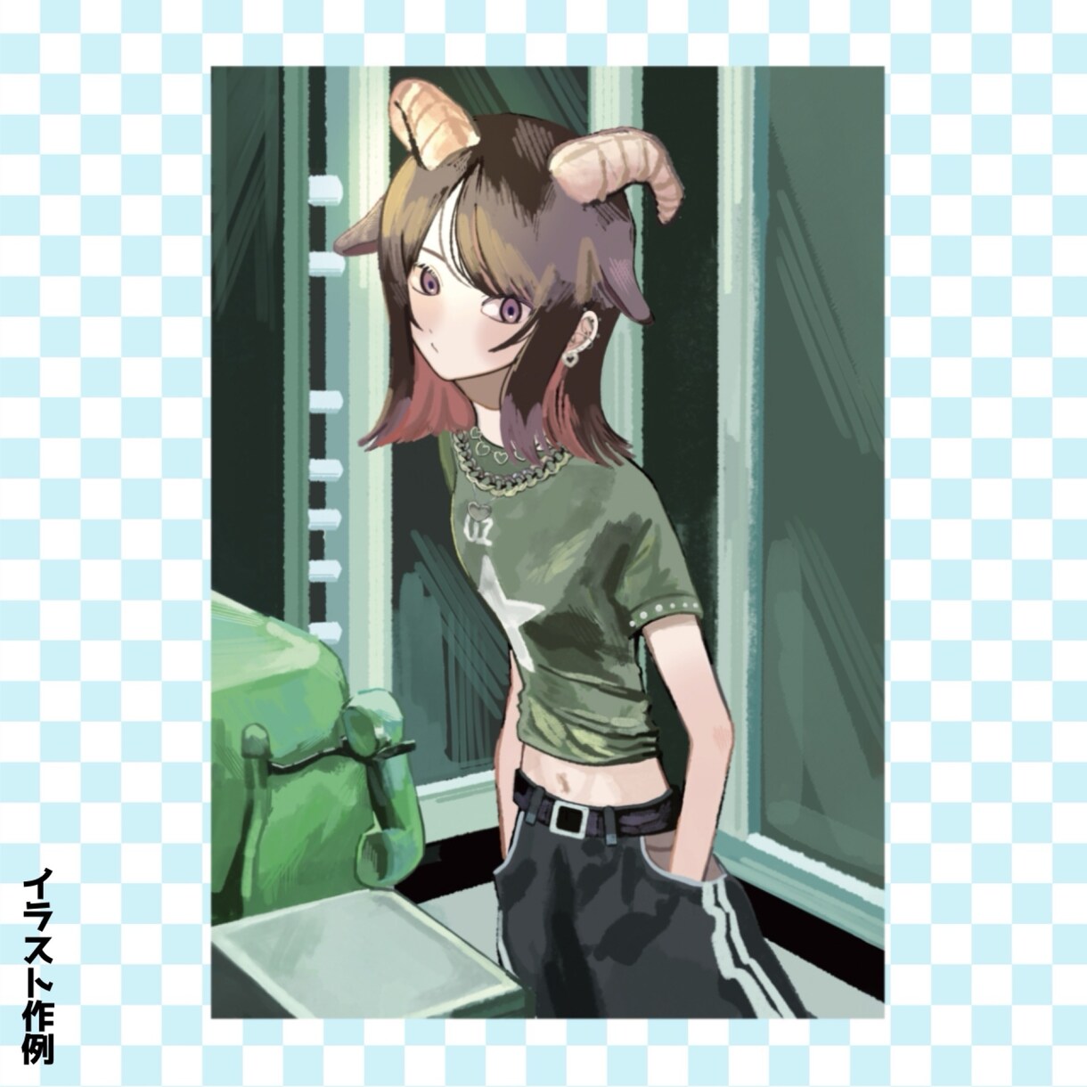 可愛いアイコン.サムネ.立ち絵etc.お描きします 背景込みの1枚絵もキャラクターイラストも作成します！ イメージ2