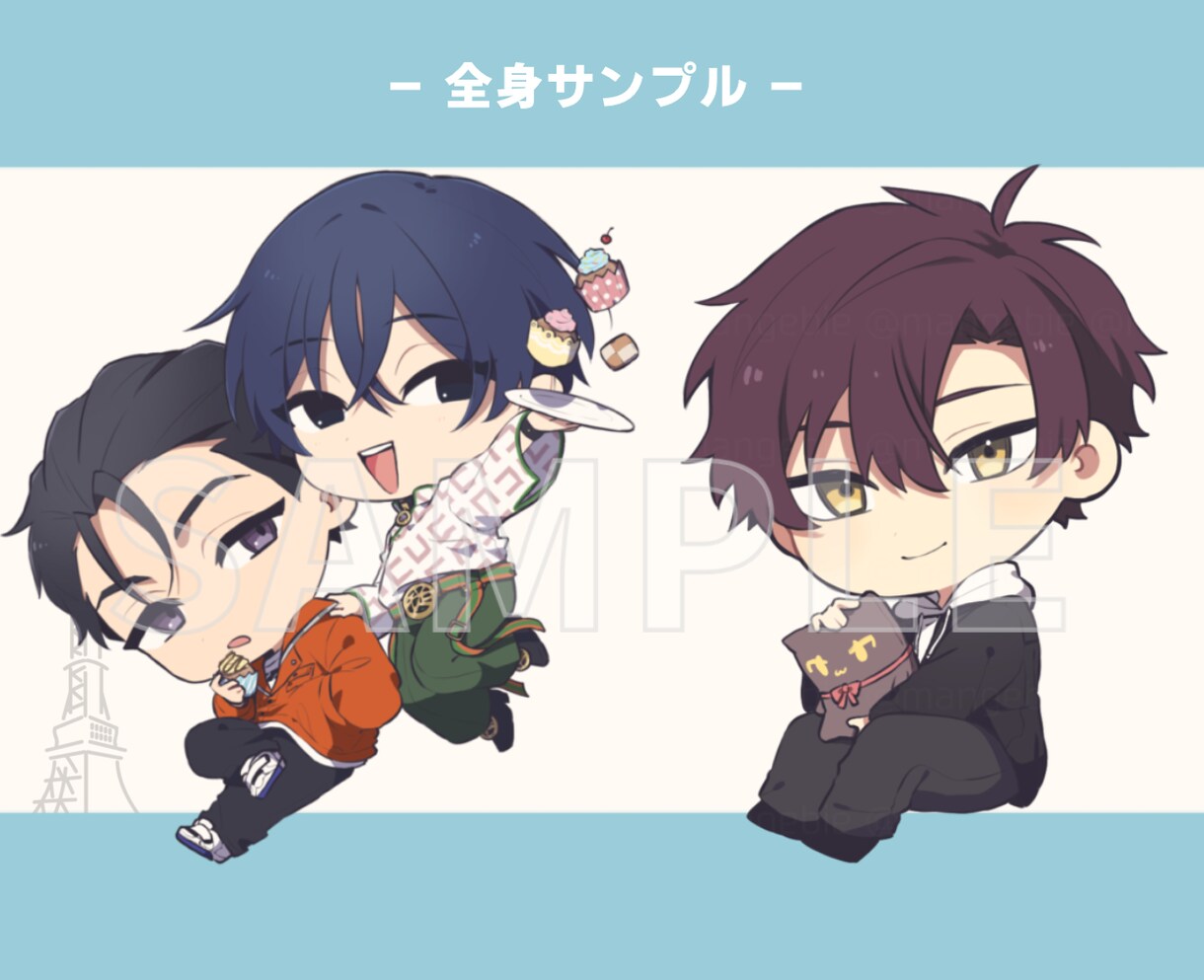 シンプルかわいいミニキャラ制作します マットで柔らかい雰囲気でグッズ制作にもオススメ！ イメージ8
