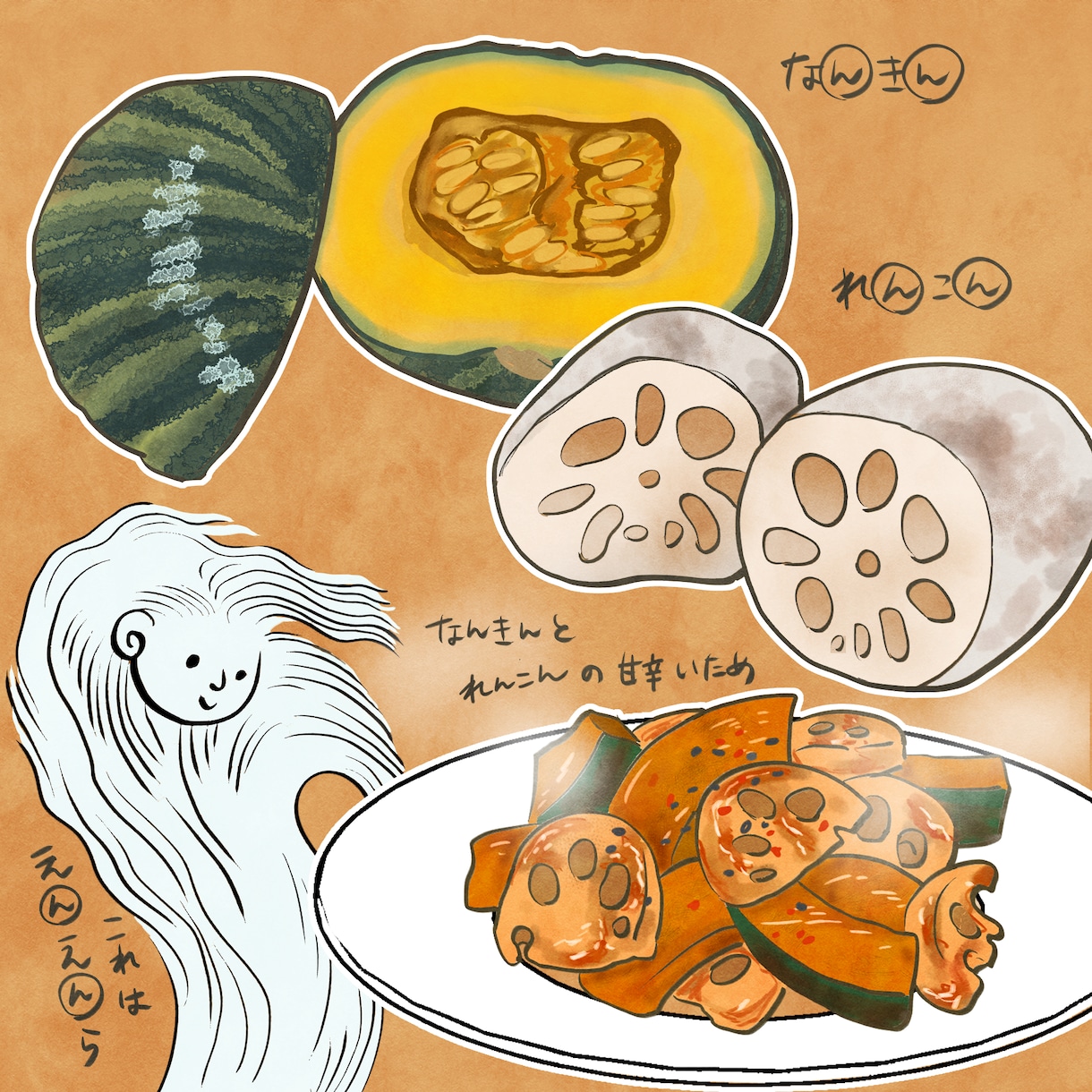 やさしい雰囲気の食べ物イラストを制作します 手描き感のある食べ物イラストを作成します。 イメージ4