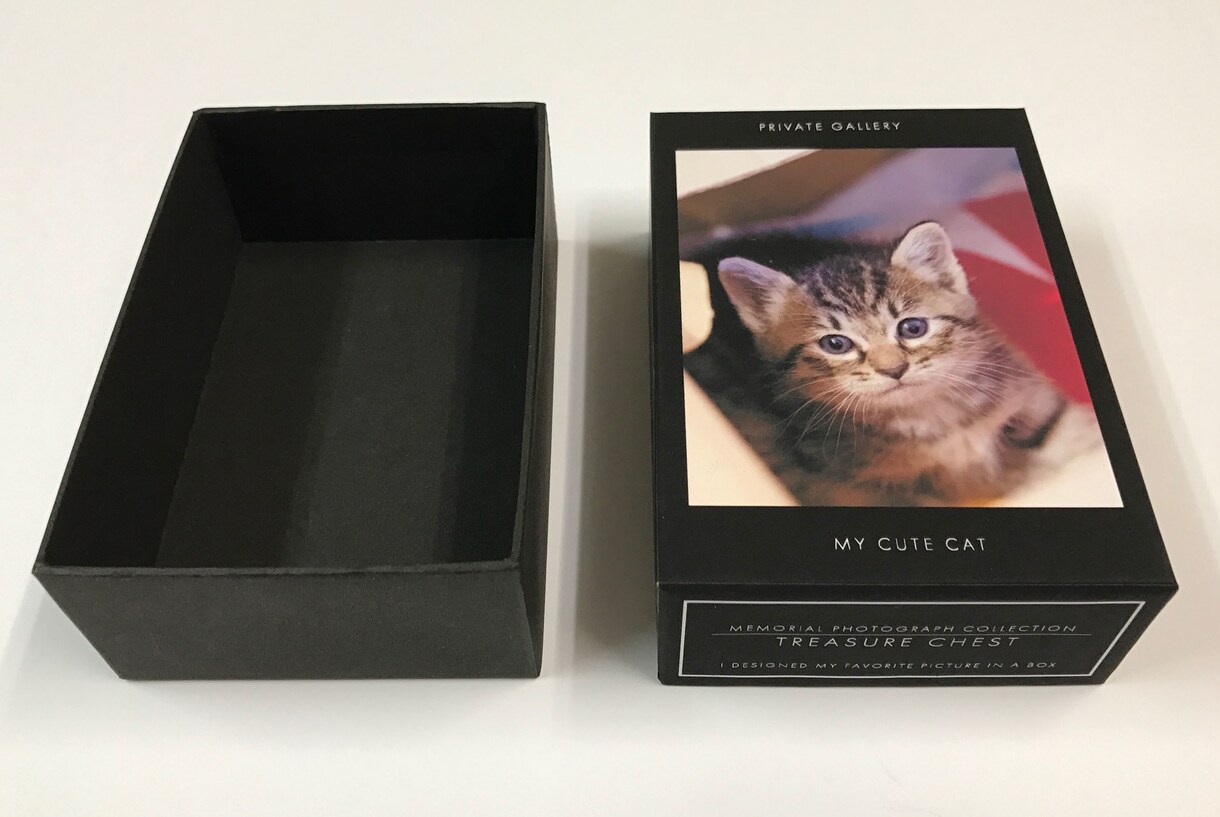 お気に入りの写真モチーフをデザインした箱を作ります 好みのサイズのオリジナル貼り箱５点を手作りでお作りします イメージ7