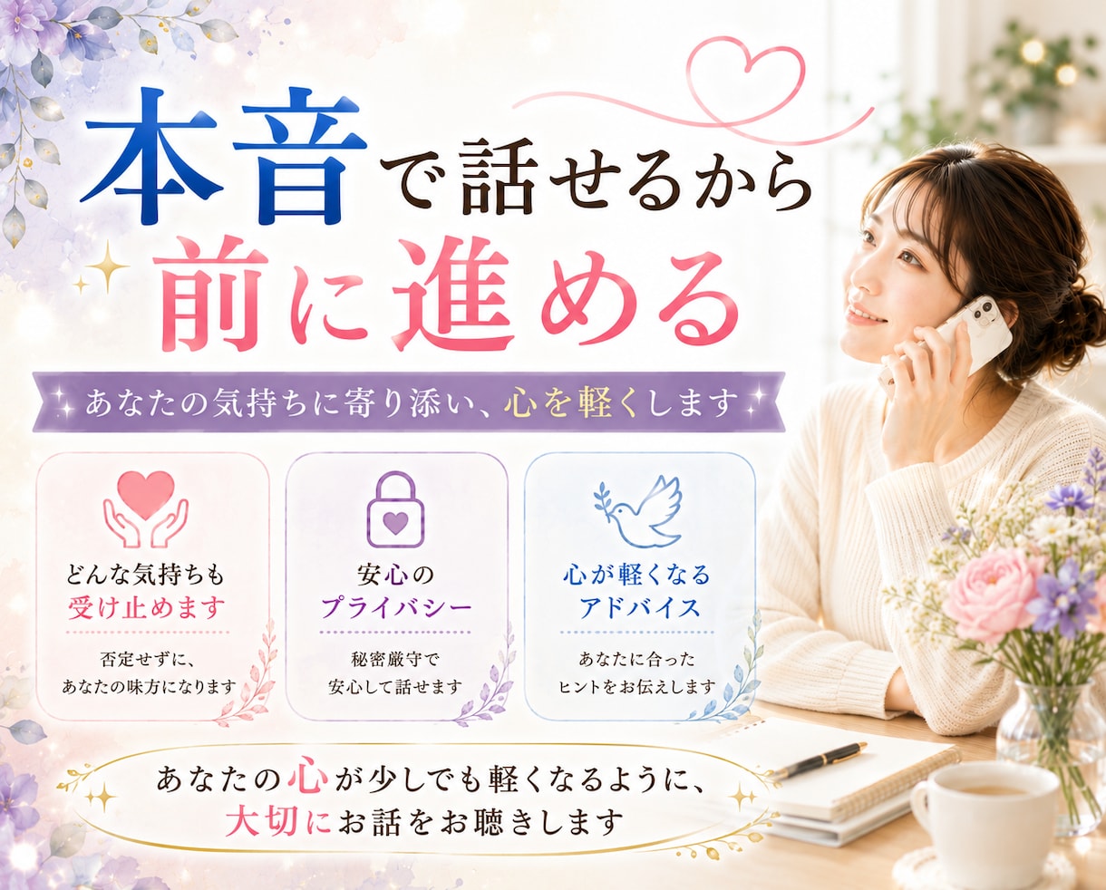 恋愛・復縁・仕事｜今すぐ霊視でご相談承ります 言葉にならないお気持ちも、お聞かせください。 イメージ9