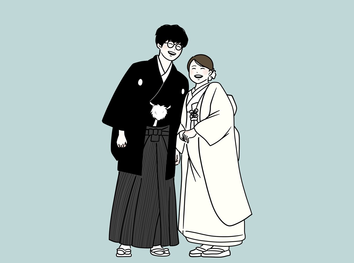カップル・家族写真を抜け感イラストにします ｜ゆるっとした雰囲気で｜フルカラーが基本料金内｜ イメージ6