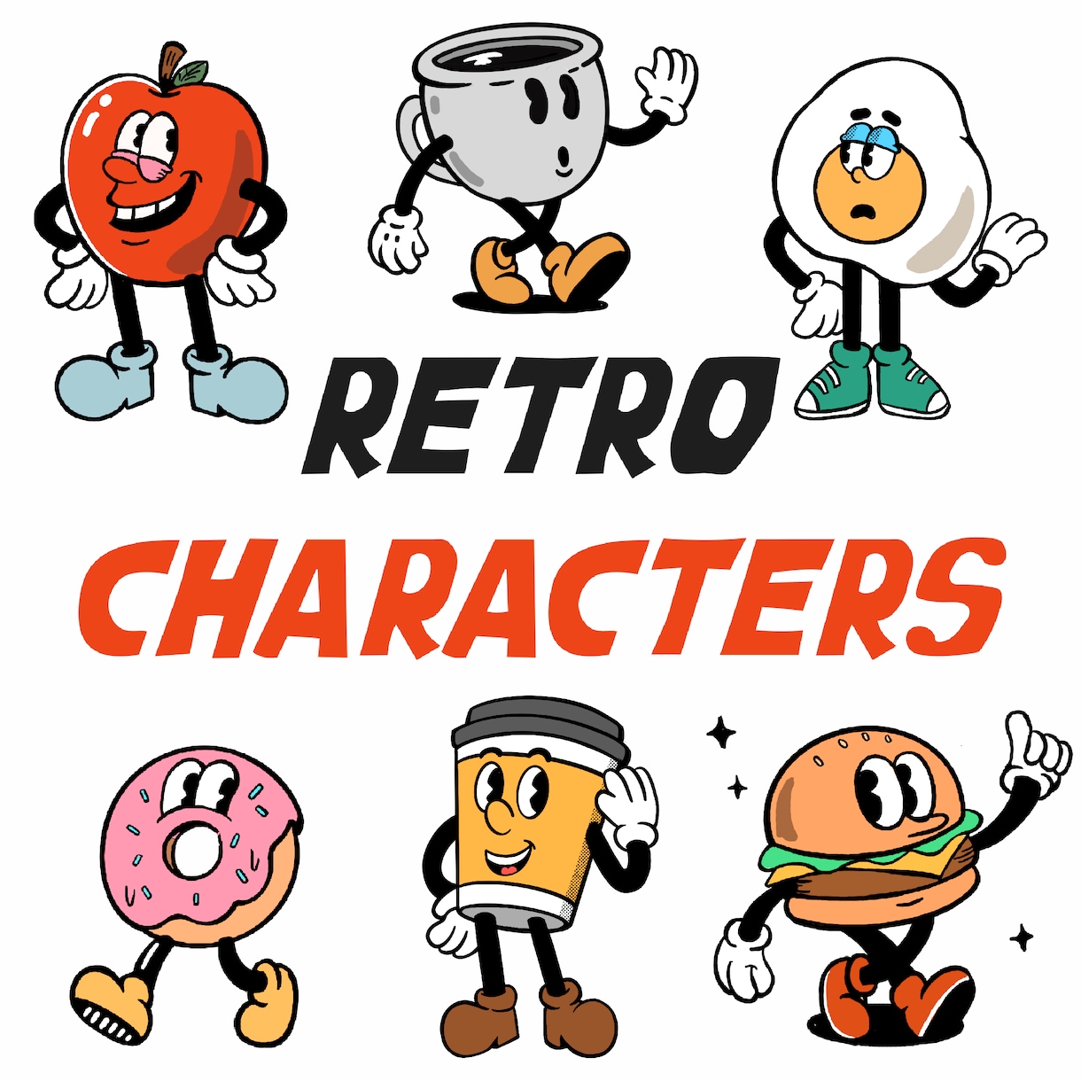 アメリカンなキャラクターのイラストを制作します T-シャツ、ステッカー etc イメージ1