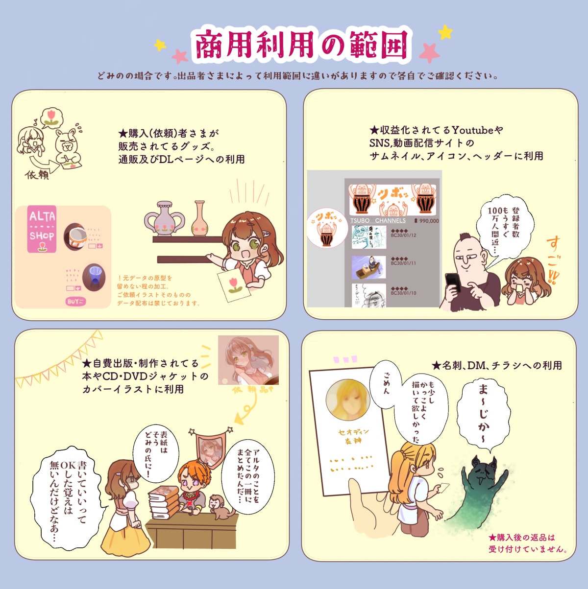 動きのあるSD絵を描きます 各SNSのアイコンやヘッダーにご活用ください！ イメージ4