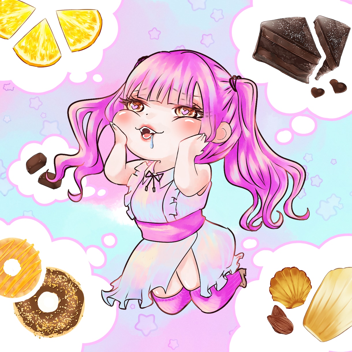 商用利用OK！可愛いくて綺麗なミニキャラを描きます SNSのアイコン、グッズ、おはVなんでも使えます！ イメージ3