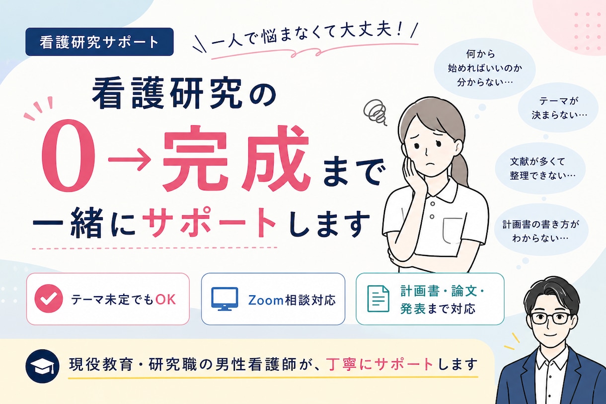 医療系研究を徹底サポートします 0からのスタートでも、完成まで徹底サポートします イメージ1