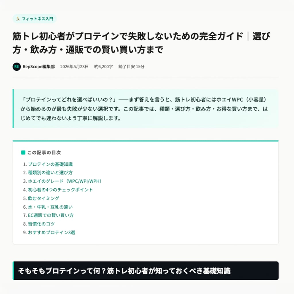 フィットネス・サプリEC向けSEO記事を納品します 競合上位を徹底分析｜薬機法チェック込み イメージ5