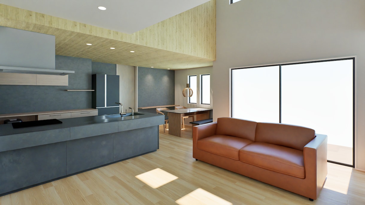 建築士が内観パースを作成いたします 低価格で高品質な建築パースを作成します。 イメージ1