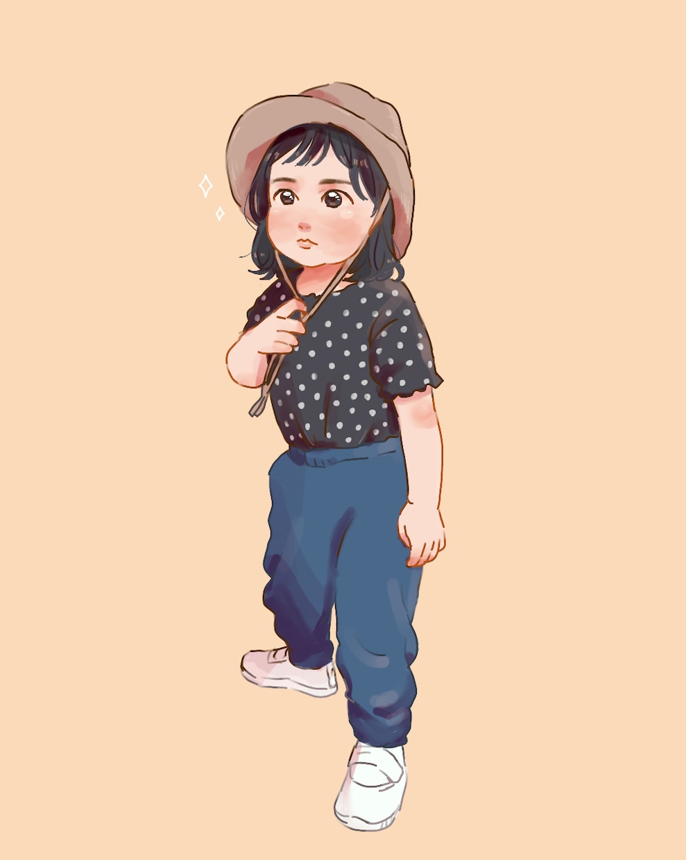 柔らかい雰囲気でお子様の似顔絵アイコン描きます アイコンや記念にぴったり◎優しいタッチで可愛く描きます イメージ1