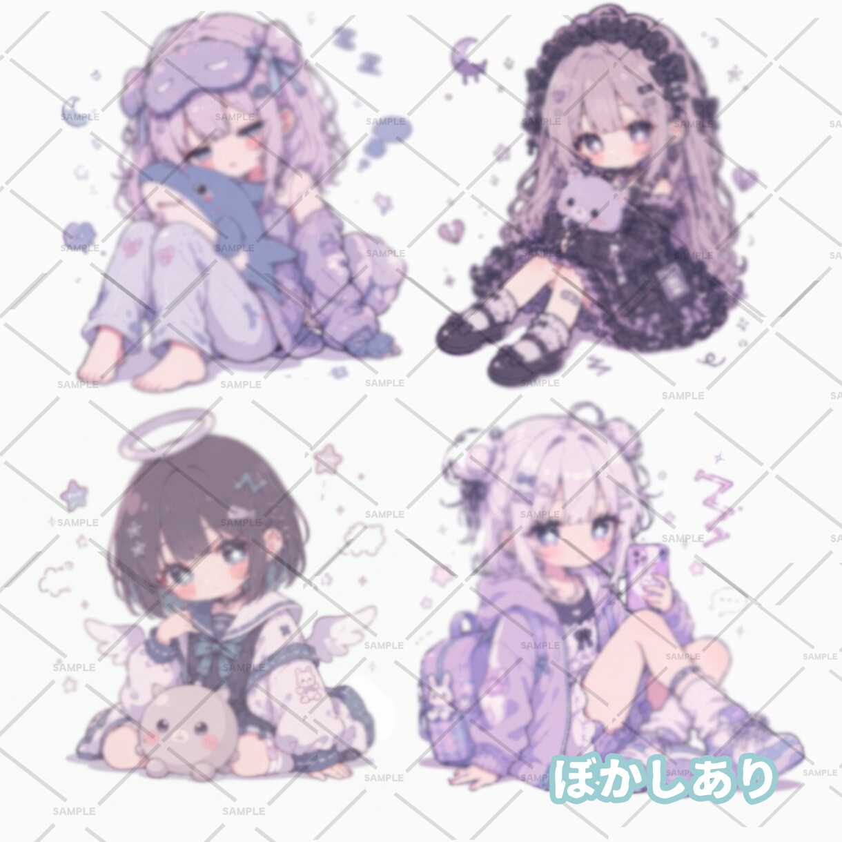 商用込み◎儚かわいいちびキャラ描きます 実績作り10名限定価格です♡♪ イメージ5