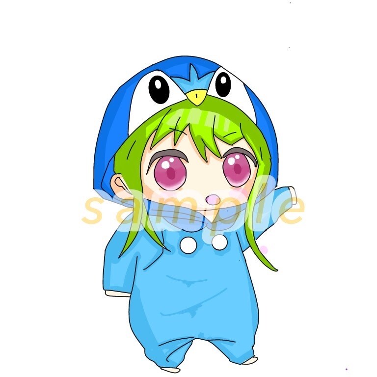 3000円〜！ミニキャラ作成します キャラクターの癒し系ミニキャラ♡お安くお手軽に♪ イメージ4