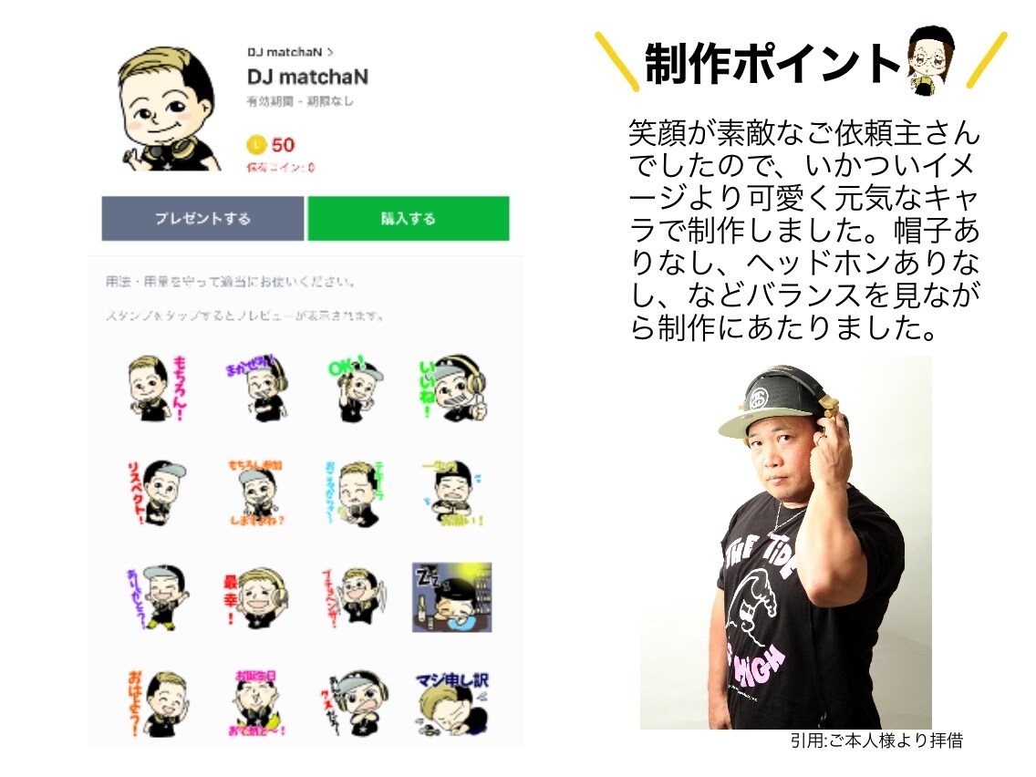 似顔絵LINEスタンプ作ります 家族や友達、グループの仲間たちとみんなで使おう！ イメージ6