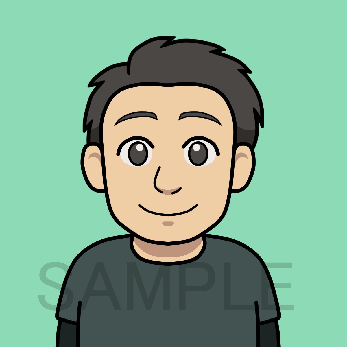個人・商用可お好みの絵柄で似顔絵アイコン描きます シンプルイラストから絵柄寄せまで対応！SNS専用 イメージ4