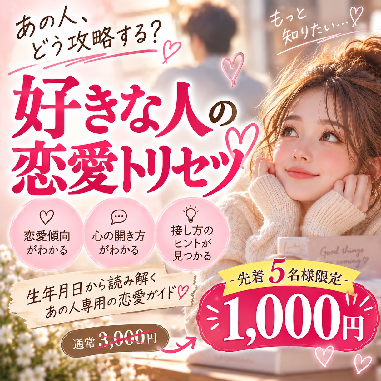 好きな人の恋愛トリセツ＆攻略法をお作りします あの人の恋愛傾向・心の開き方・接し方まで徹底解説♡ イメージ1