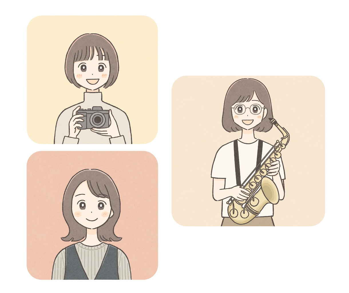 柔らかい漫画チックなアイコン描きます あなただけのアイコンをお描きします イメージ9
