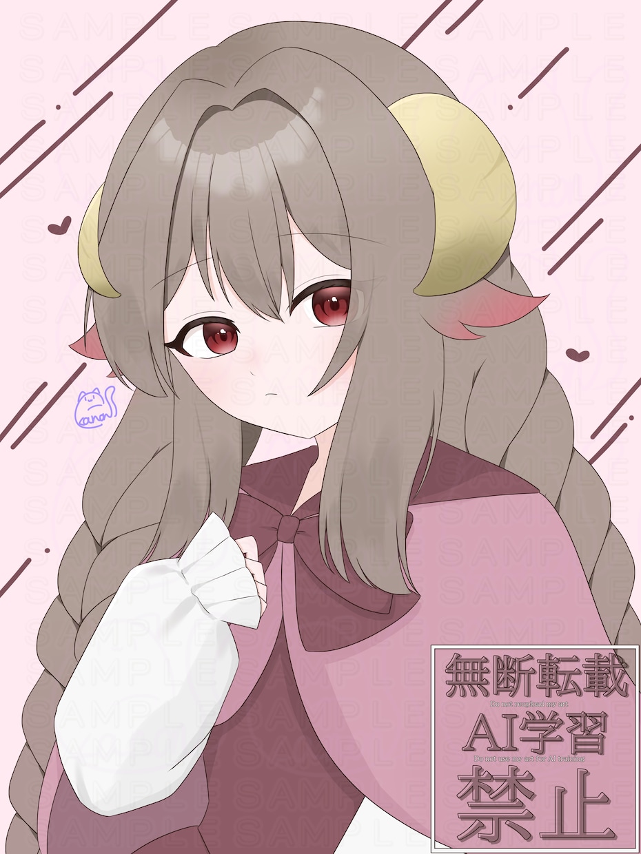 バストアップのイラスト描きます お顔回りがアップのイラストお描きします！ イメージ1