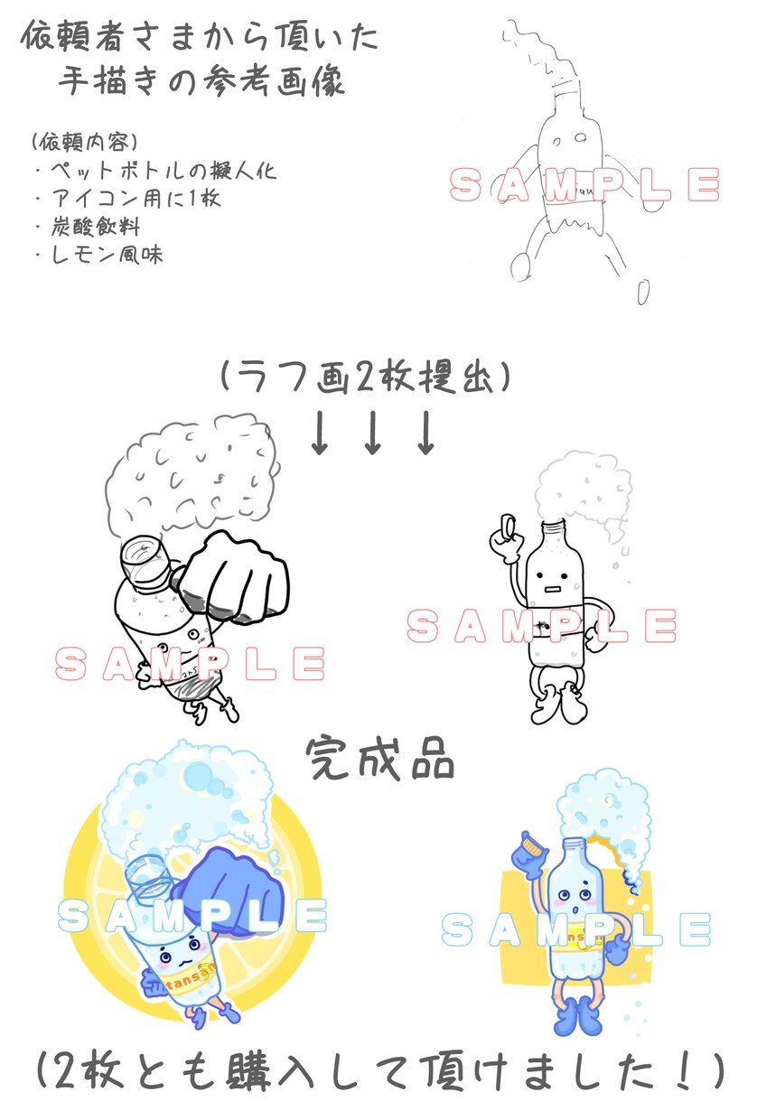 安い◎速い◎可愛いアイコン描きます テンプレ無しなので個性溢れる仕上がりに◎ イメージ4