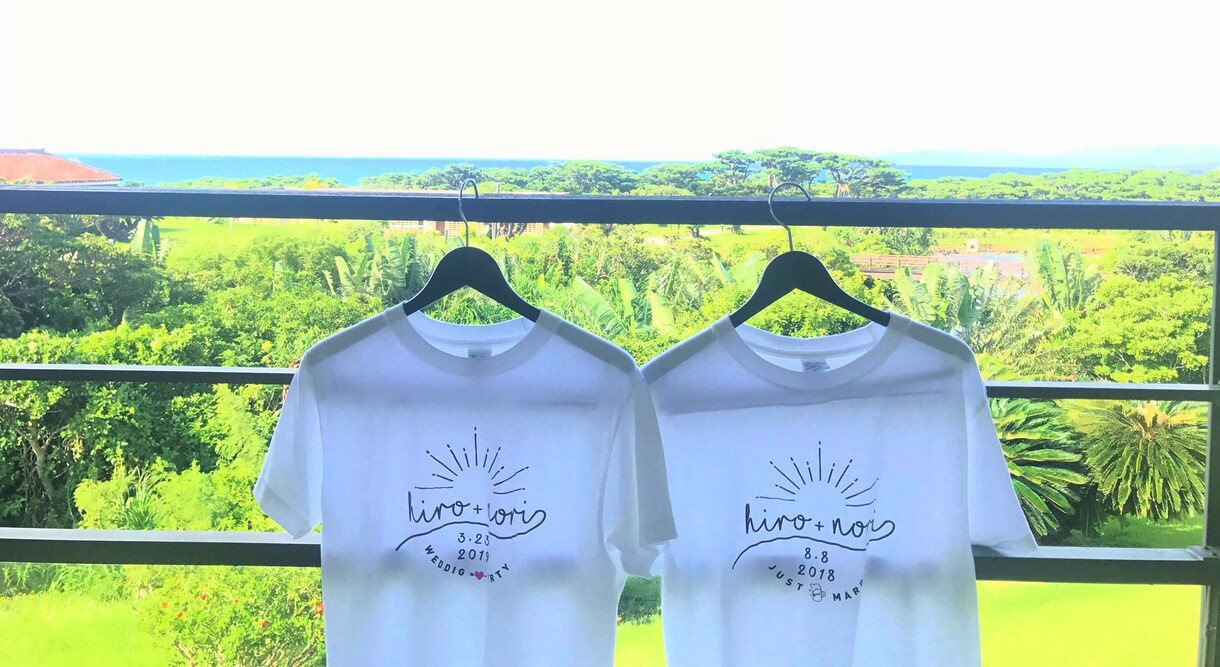 日韓カップルの記念Tシャツ、結婚招待状を作れます 国際結婚したデザイナーが、オリジナルデザインでサポート イメージ4