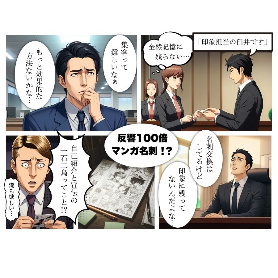 記憶に残る第一印象！マンガ名刺をつくります マンガで会話のキッカケとビジネスチャンスをGET！ イメージ2