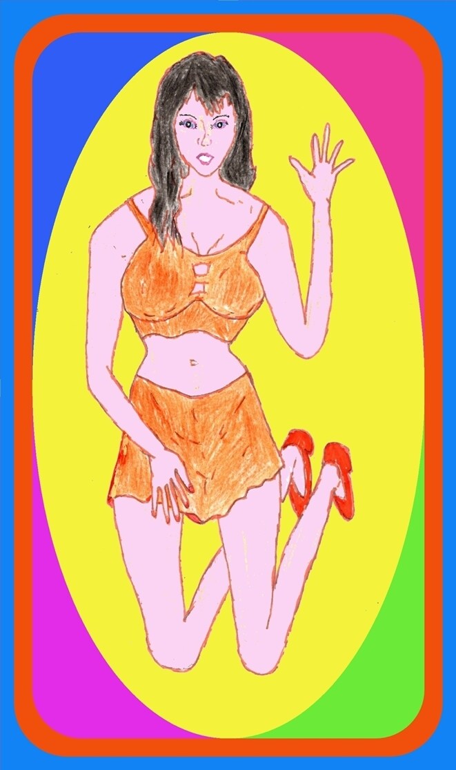 若い女性像・ほほ笑み・手書きを画像ソフト仕上げます きれい・かわいい・女性像 微笑みで愛情 ロマン画像 イラスト イメージ1
