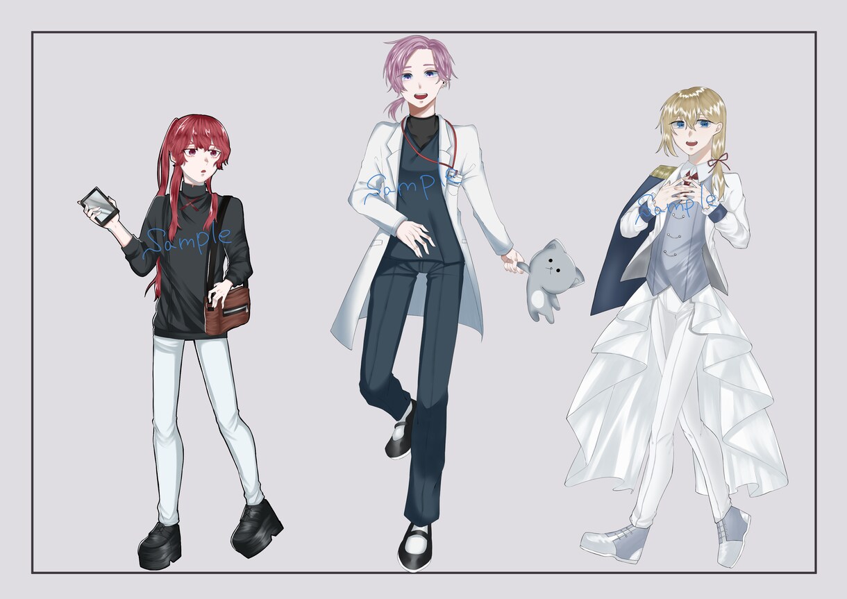 キャラクターの立ち絵作成致します ゲームイラストやTRPGなどにどうぞ！ イメージ4