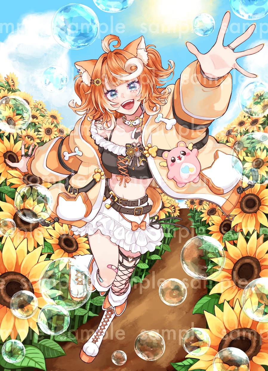 やわらかな厚塗り調の女の子イラストを制作いたします 商用利用料込み｜アイコン・サムネ・MV・配信背景・一枚絵など イメージ3