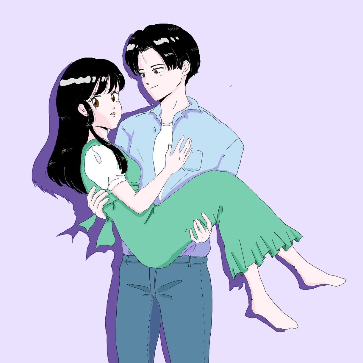 エモい♡レトロポップなイラストお描きします ◇文字入れ◎サムネ・家族・カップル等ご気軽にご相談ください♪ イメージ6