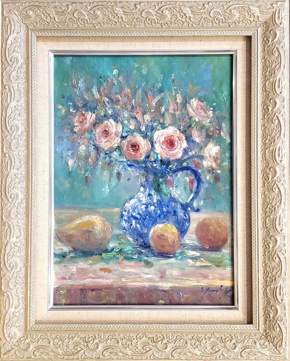 印象派のようなタッチのプロの画家が油絵を制作します サイズ:F4/表紙絵/額付/商用利用可能/贈答品 イメージ4