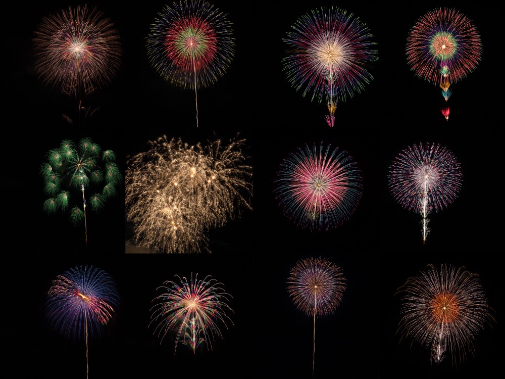 打ち上げ花火の写真12枚販売します デザインの素材としてご利用ください。 イメージ1