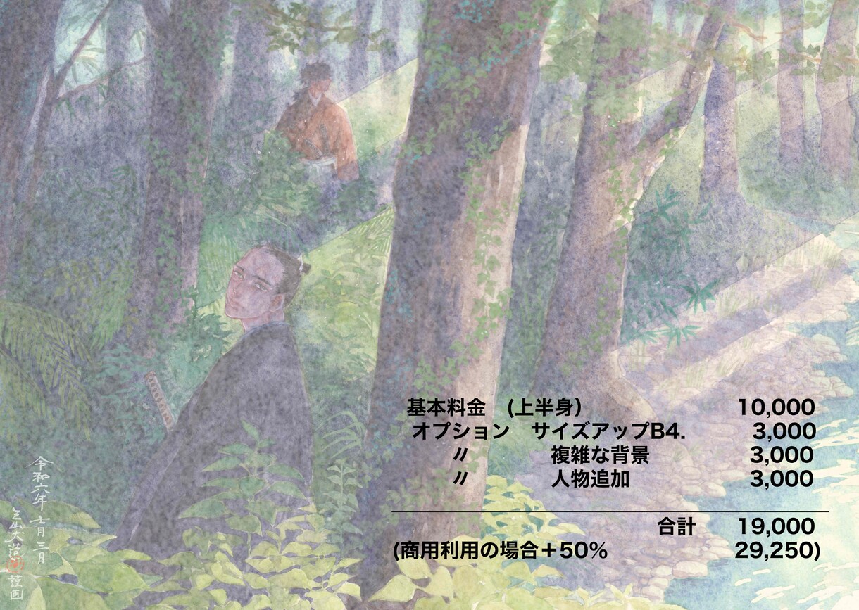 あなたのイメージを形にするお手伝いをします 顔彩や日本画材を用いた重厚感ある和風イラストが得意です イメージ10