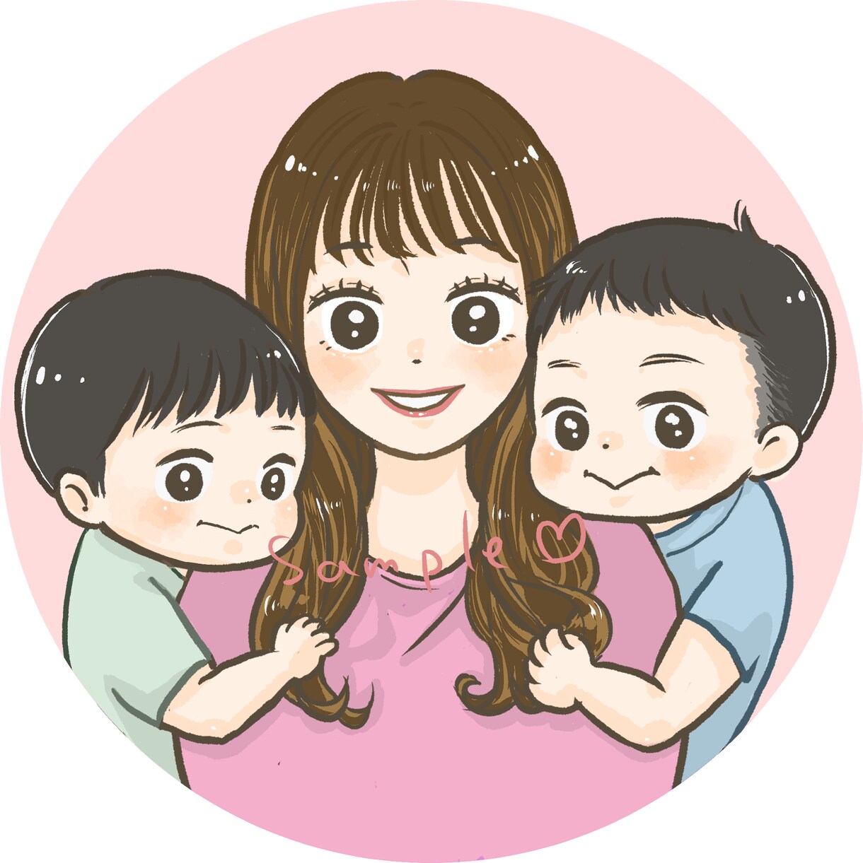キャラクター風の可愛いゆる似顔絵アイコン描きます ブログやSNSのアイコンにも◎◎商用利用可◎ イメージ3