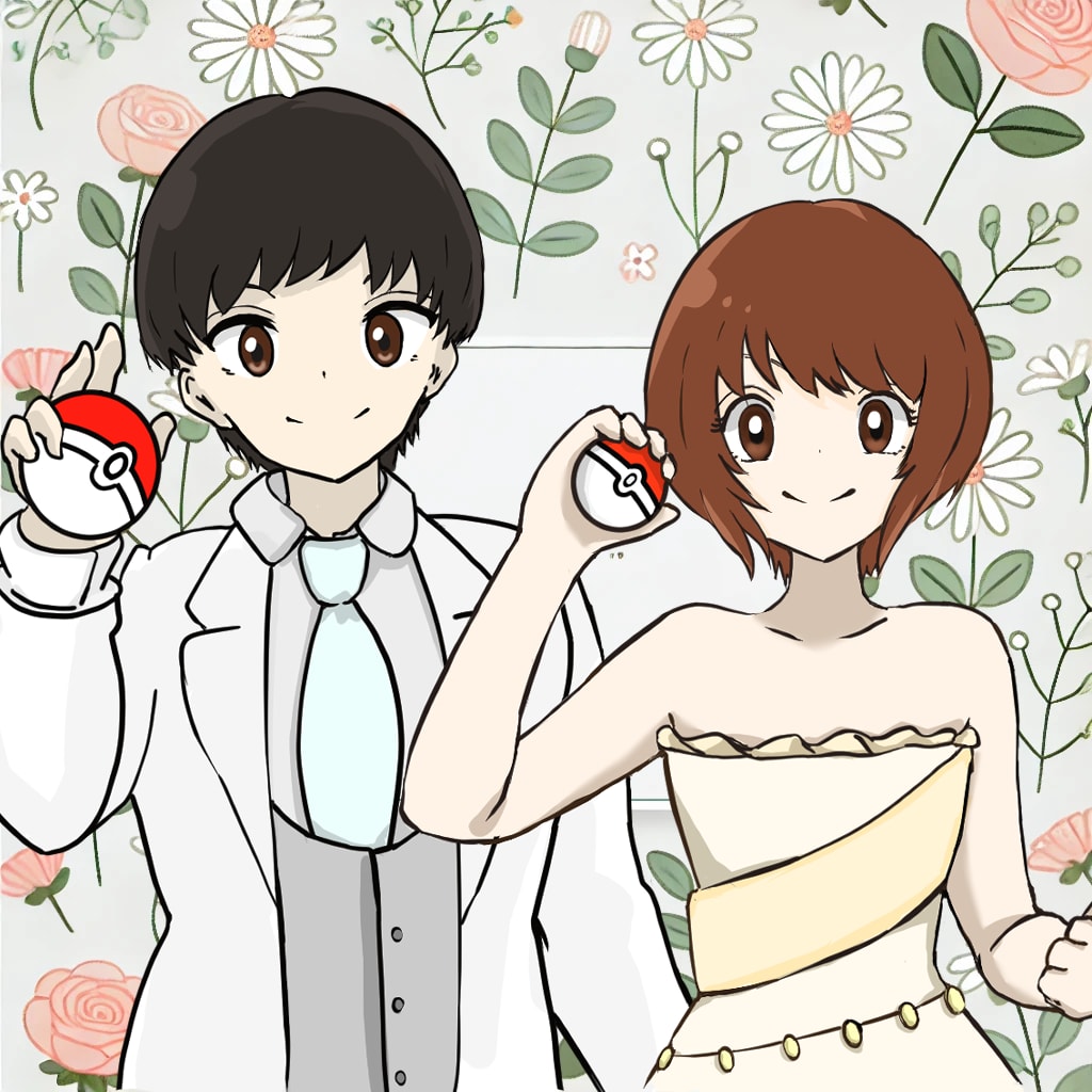 ポケモントレーナー風のウェディングボードを描きます ポケモン風のイラストで大切な結婚式のお手伝いをします！ イメージ3